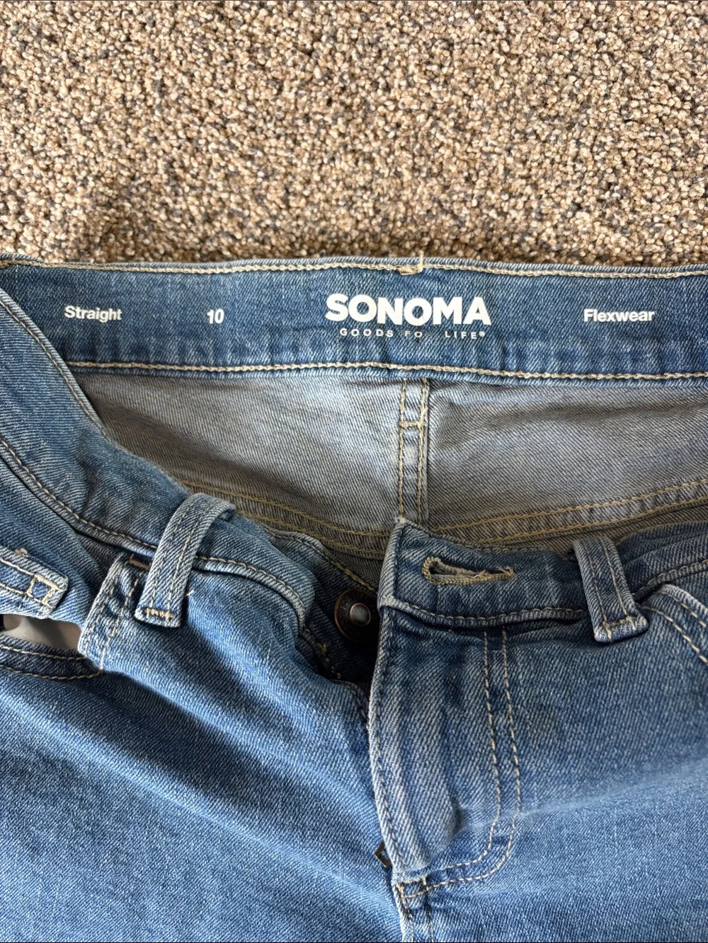 Boys SONOMA Medium Blue Straight-Leg Flexwear Jeans Size 10